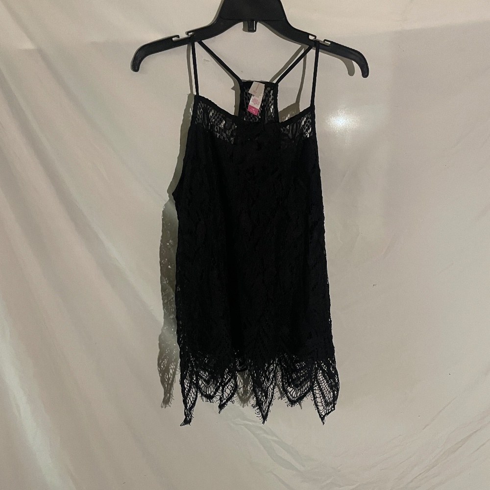 Black lace tank top